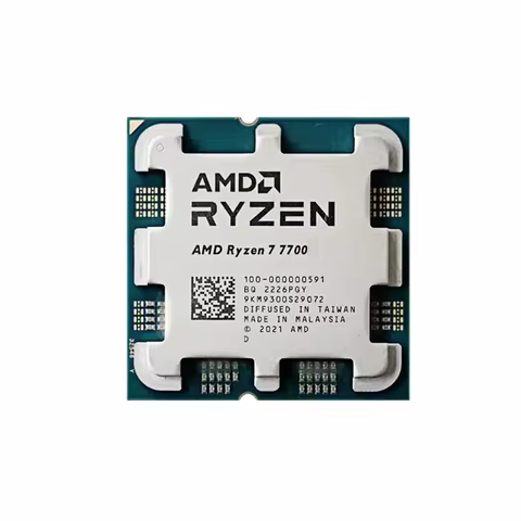 AMD Ryzen 7 7700 R7 7700 4.5 GHz 8-Core 16-Thread CPU Processor 5NM L3=32M  Socket AM5  Sealed Without cooler