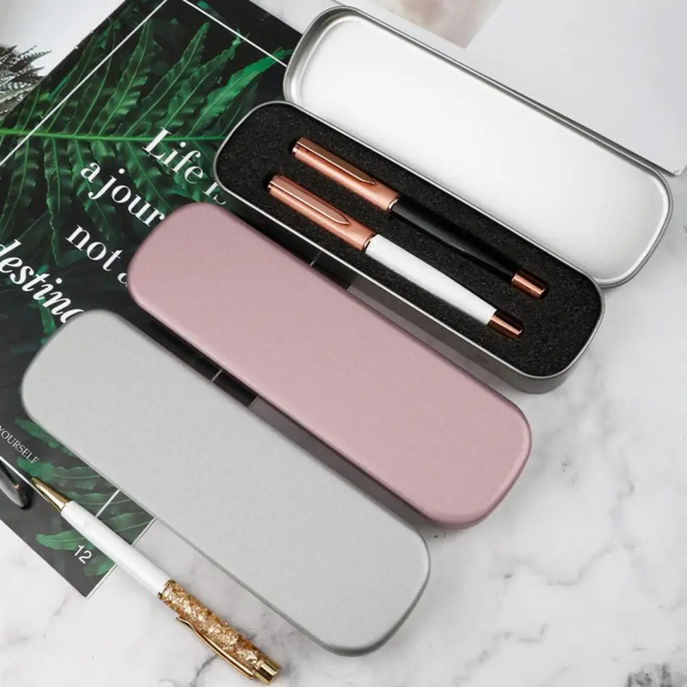 1 шт., металлическая коробка для перьевых ручек