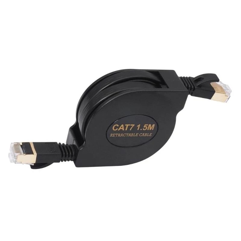 CAT7 Ethernet Cable 10Gbps 600MHz Retractable Flexible Fast Speed Networking 83CF