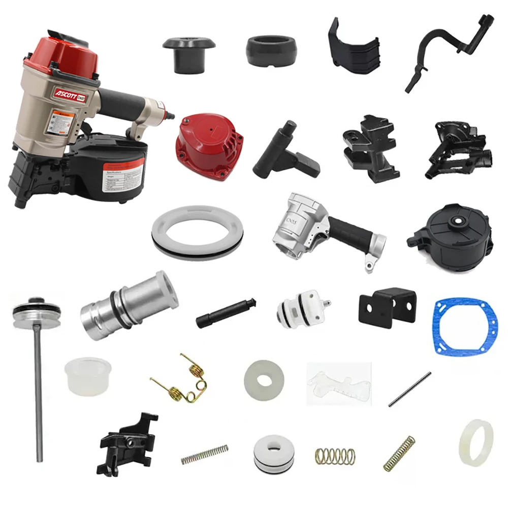 Pistola de Pregos de Bobina Pneumática Industrial Air Nail Gun Reparação de Peças Sobressalentes Air Power Tools Nailing Gun Kit de Revisão Geral Acessórios Cn55