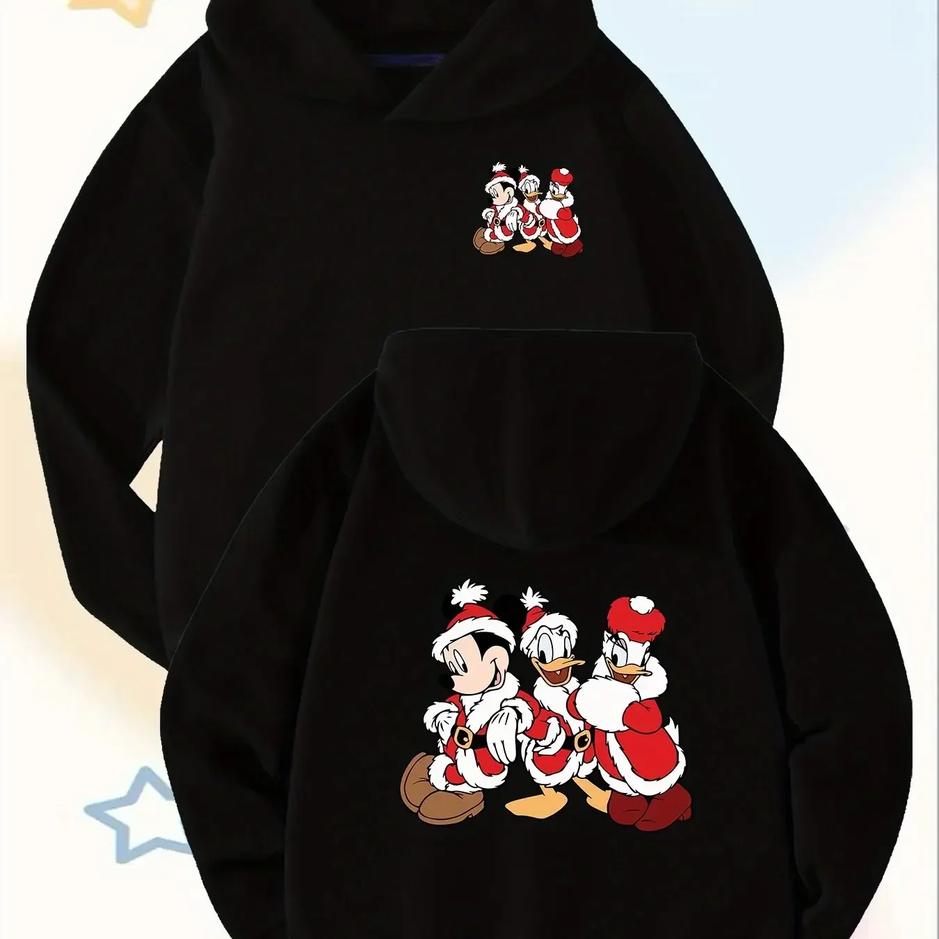 سترة ديزني ميكي ماوس ودونالد داك للخريف والشتاء للرجال والنساء مناسبة لعيد الميلاد والهالوين