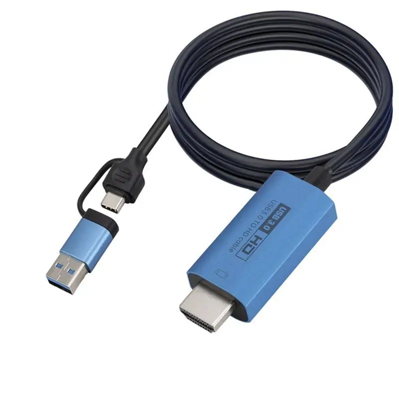 New Adapter Cable for Phone to TV, Type C/Micro-USB to -Compatible Adapter 1080P to -Compatible Converter