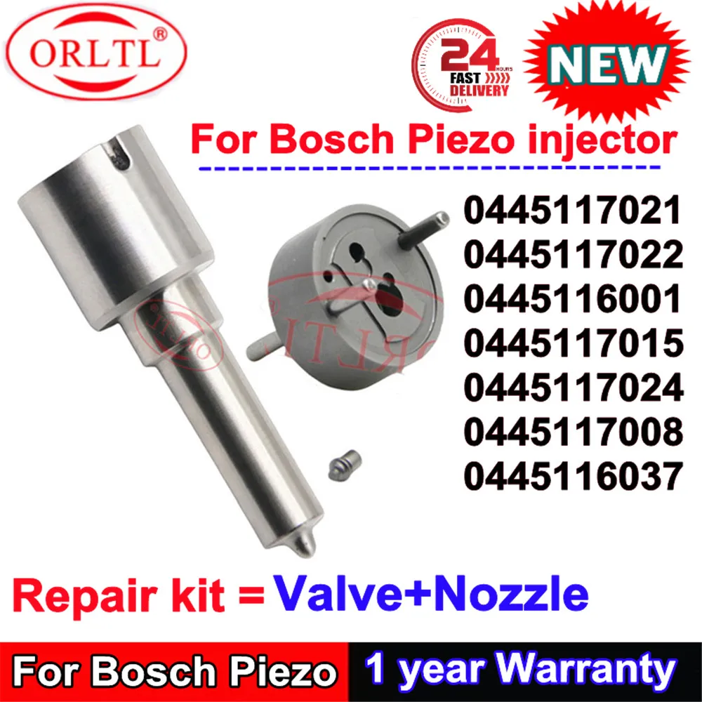 

Ремкомплекты = форсунка + клапан 0445117021 0445117022 0445116001 0445117015 0445117024 0445117008 0445116037 Для пьезоинжектора Bosch