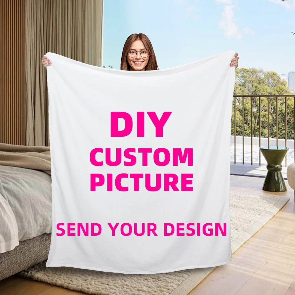 Sofa New Customized Blanket Personalized Photo Wool Blanket Gift Customized Text Picture Sudoku Game for Pets Friends and Family