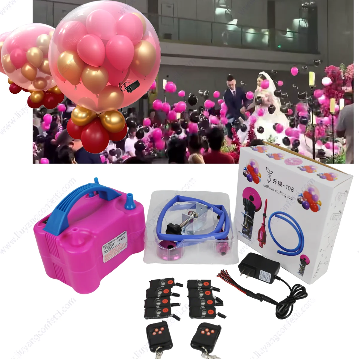 Balloon Blast Machine Exploding Kit Stage Party Decoration Wedding Birthday Baby Shower New Year Christmas 8 12 Channel Remote - Image 4