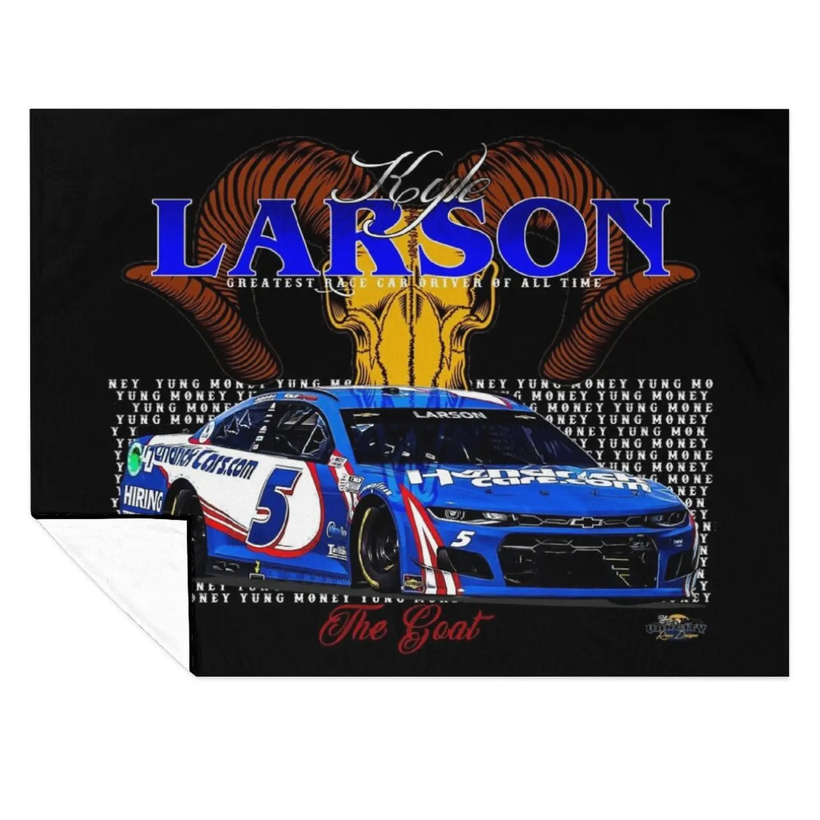 

The GOAT Kyle Larson Throw Blanket Plush Stuffeds Decoratives Flannels Blankets