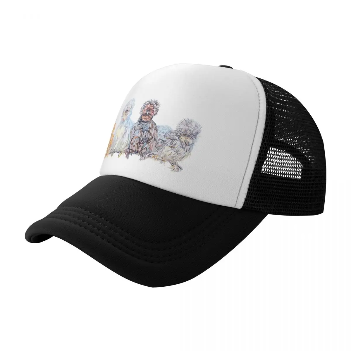 

Silkie Chicken Huddle Baseball Cap fun hats Rugby Vintage Women Men's