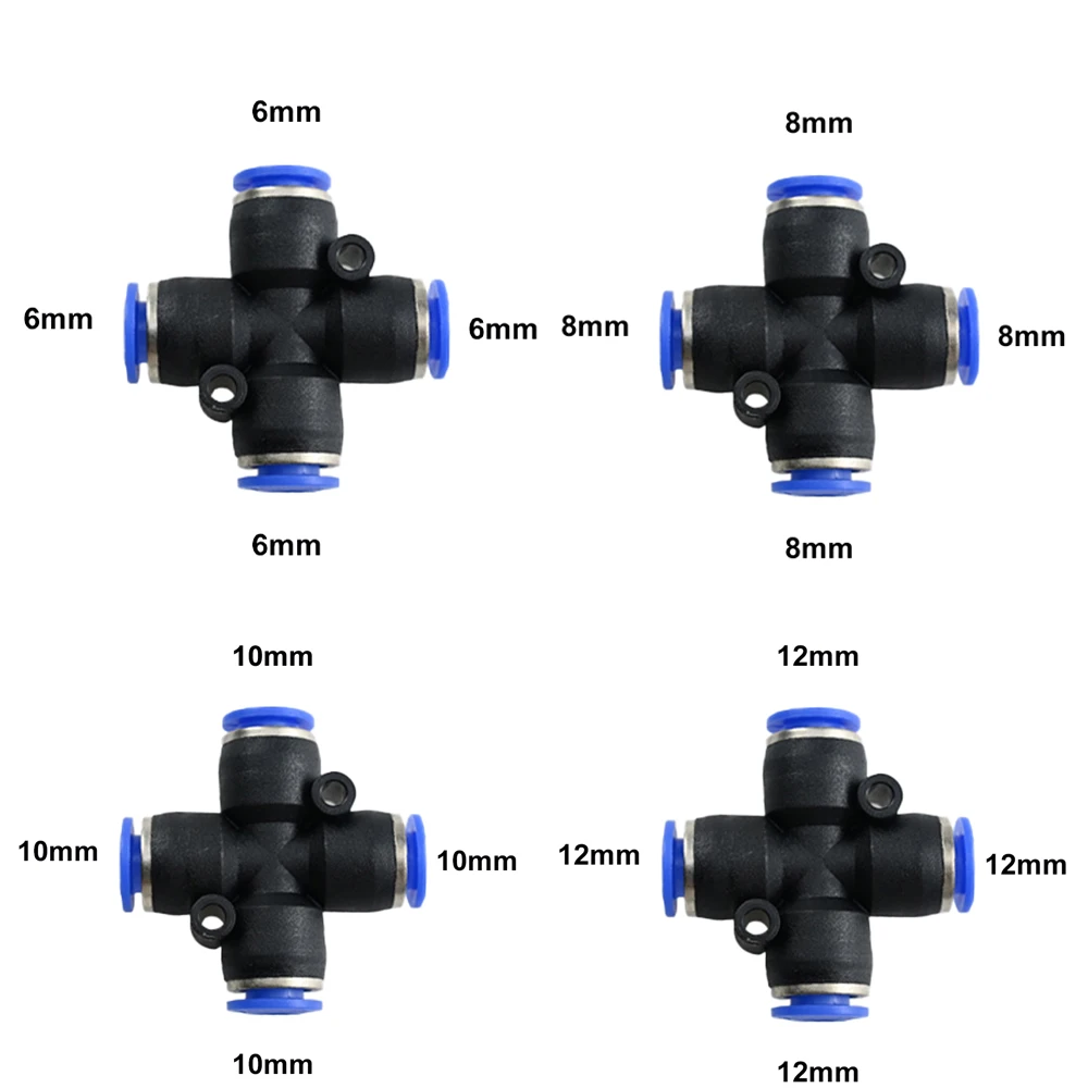 6/8/10/12 MM rury systemu chłodzenia mgłą szybkozłącze złącza Push do podłączenia do zraszacz wody ogrodowego pneumatyczne Tee Cross Union Elb