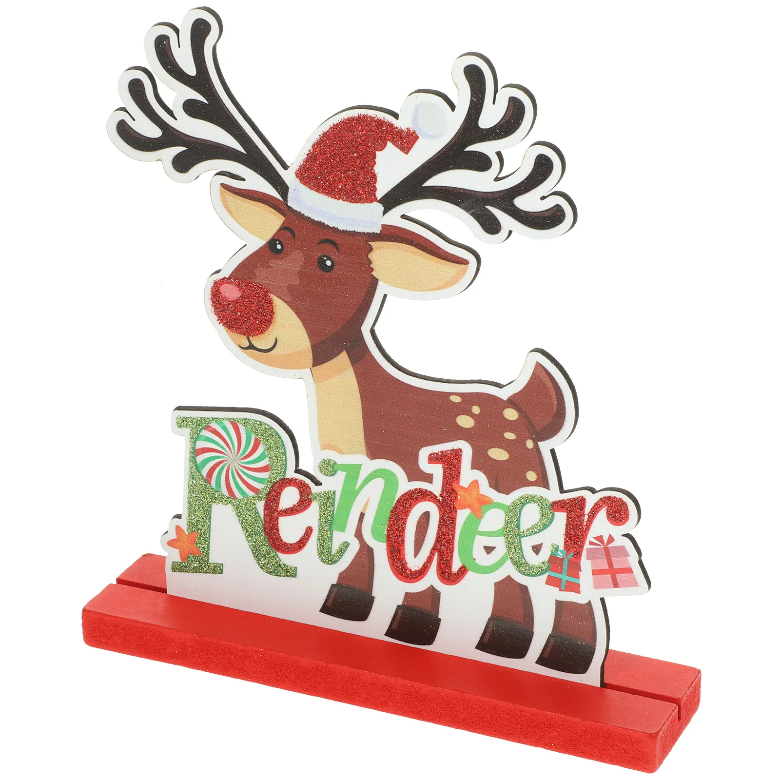 

Creative Christmas Centerpiece For Table 2024 Holiday Decoration Xmas Desktop Ornament Wooden Table Sign Party Supplies Festive