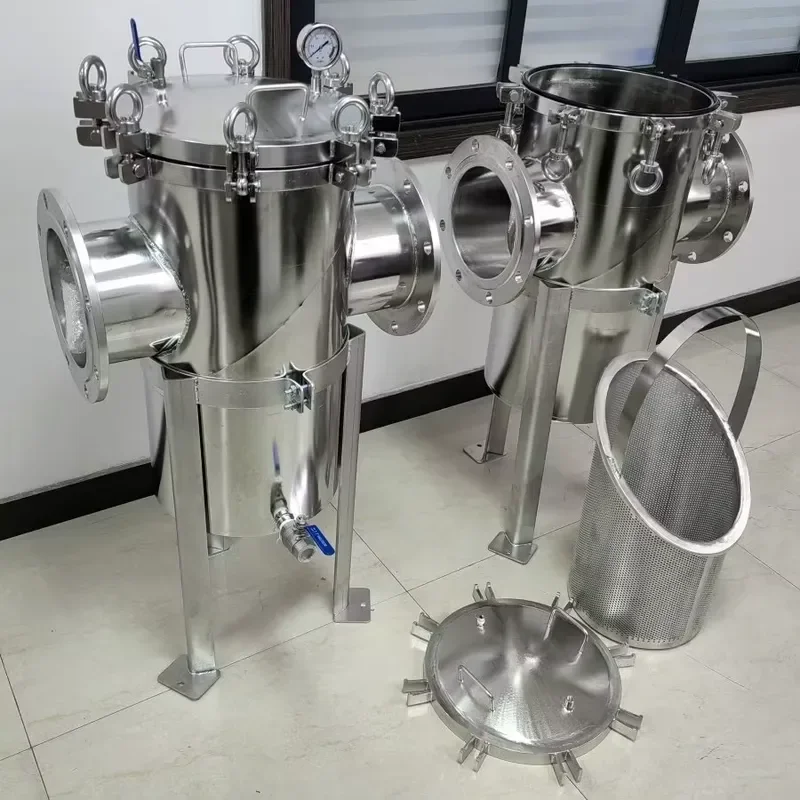 High Quality Stainless Steel 304/316 Basket Type Strainer Filter High Flow Feature for Liquid Filtration ISO9001