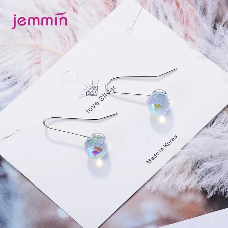 

Classic 925 Sterling Silver Vintage Sparkling Crystal Drop Earrings Fashion Dangle Earrings For Women Fine Jewelry Gifts