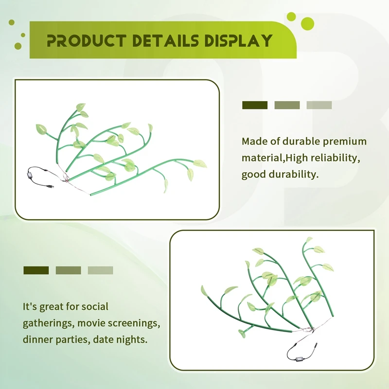 【Festival】2X Magical Glowing Potted Plant Indoor Plant LED 3 Color-Changing Artificial Plants Bonsai Light Artificial(Without Po - view 6