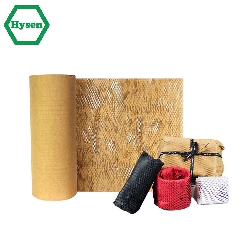 Hysen Verpakking Papier Honingraat Kraft Voor Online Winkelen Verpakking Demping Beschermende Wikkelen Materiaal Honingraat Wrap