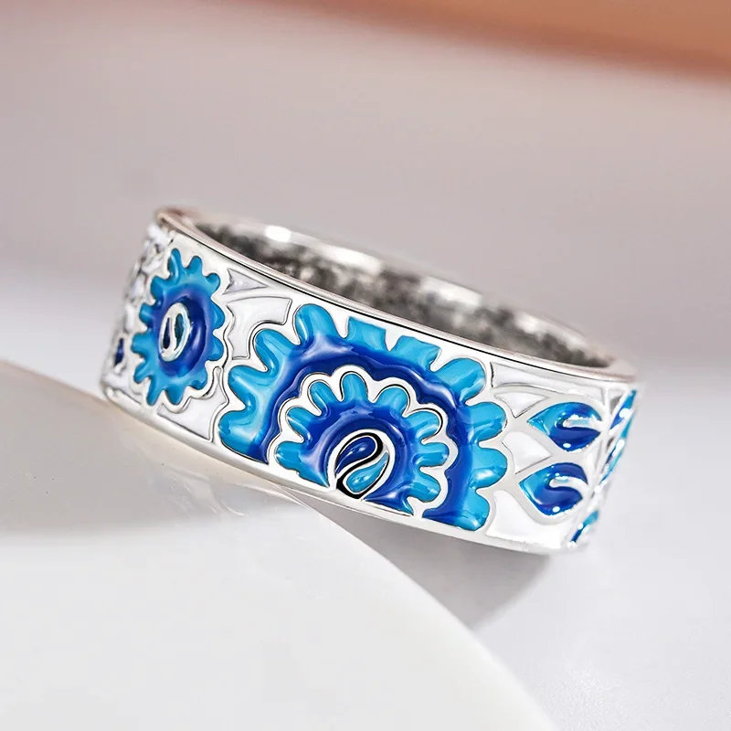 European and American Handmade Enamel Dripping Oil Art Attends Banquet with Light Luxury, Elegant and High End Earrings