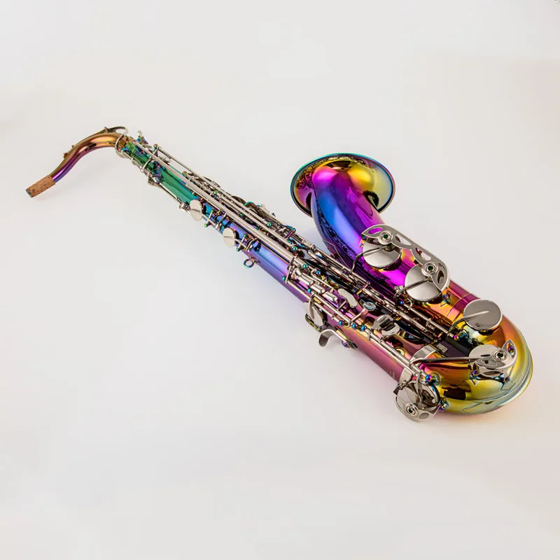 

High Tenor Saxophone Bb Tune lacquered Dazzling colour Woodwind Instrument With Case Accessories Free Shipping