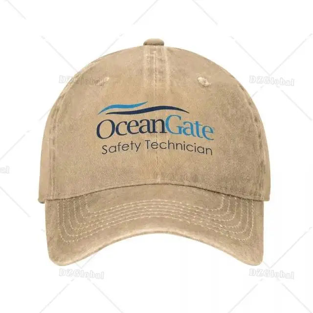 Vintage Ocean Gate Safety Technician Baseball Cap Unisex Style Distressed Washed Headwear Outdoor All Seasons Travel Hats Cap