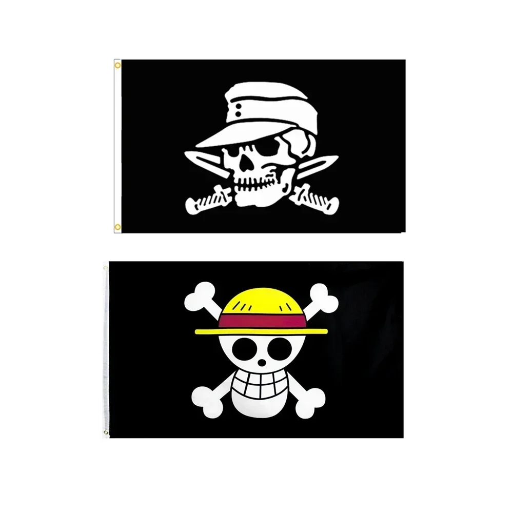 Pirate Flag Skull Flag And Luffy Skull Flag For Decoration Header Banner Outdoor Decor 90x150cm Polyester