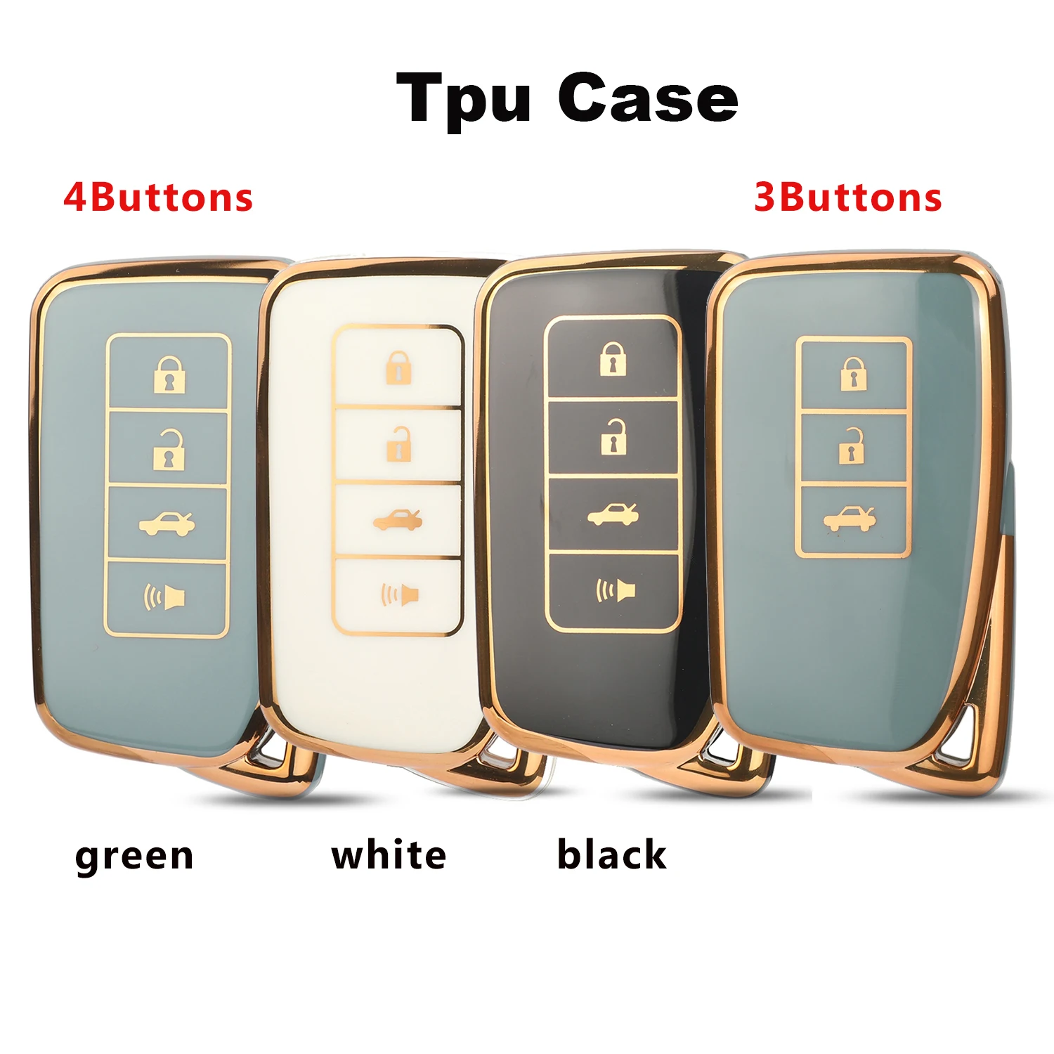 jingyuqin Remote TPU New Arrival Key Case For LEXUS ES350 IS/ES/GS/NX/RX/GX GS300 GS350 IS250 ES250 NX200 Smart Car Key Shell