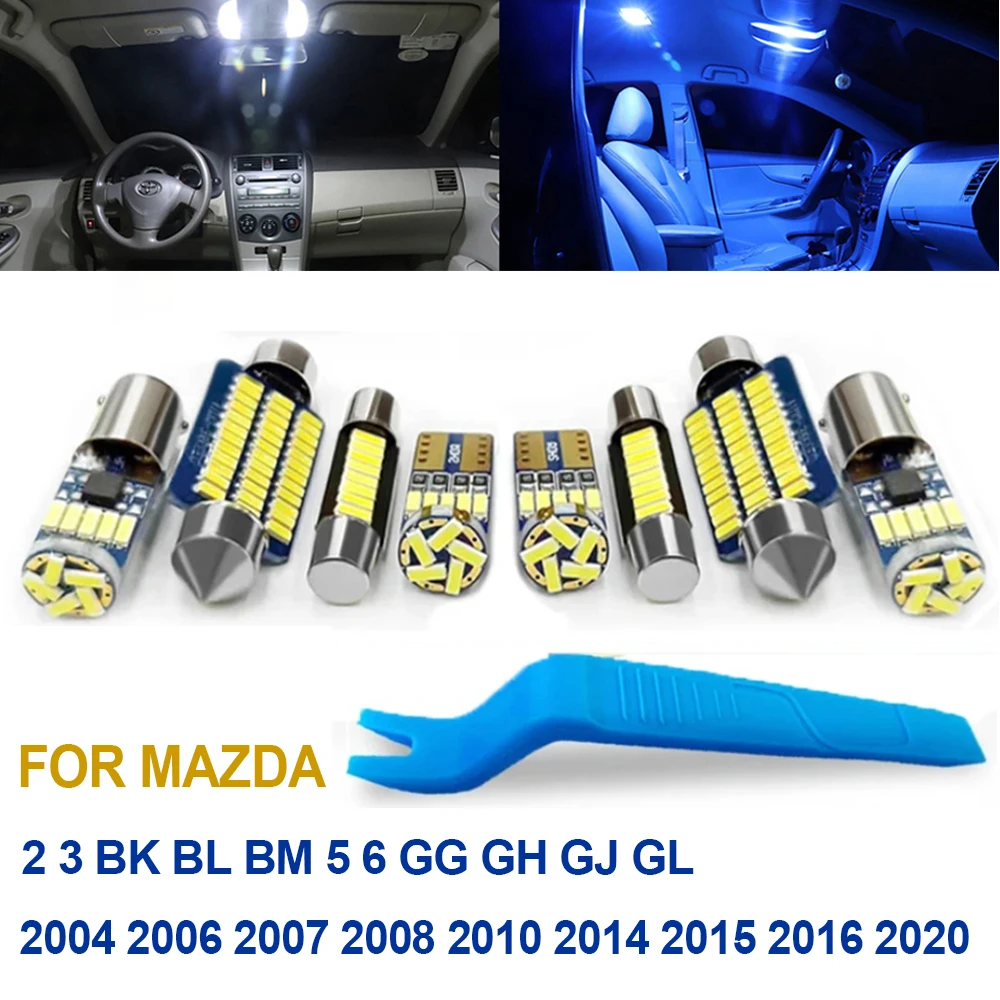 Canbus LED Lamp For Mazda 2 3 BK BL BM 5 6 GG GH GJ GL 2004 2006 2007 2008 2010 2014 2015 2016 2020 Auto Interior LED Lights