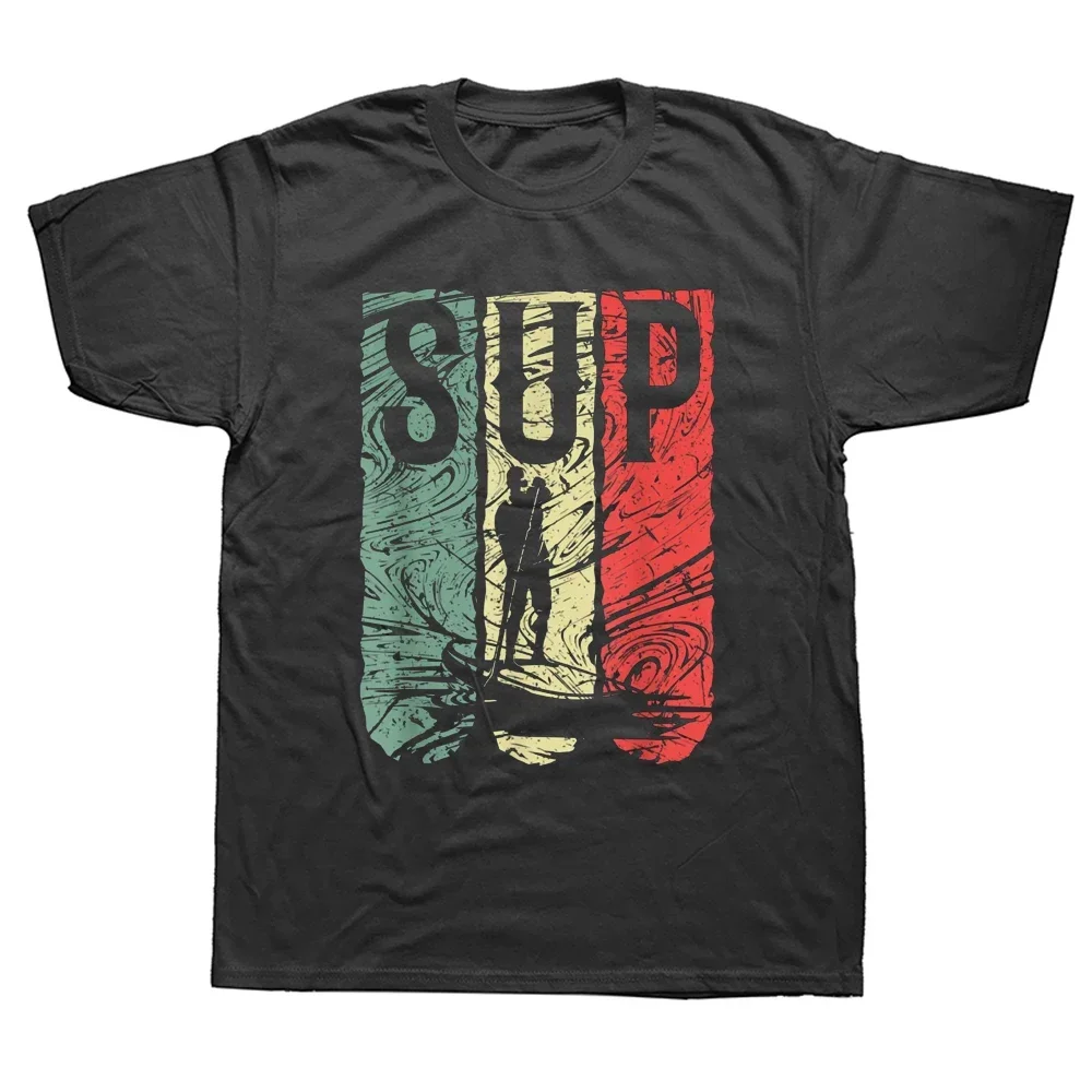 

Birthday Gifts Stand Up Paddle Board Retro SUP Paddling T Shirts Graphic Funny Streetwear Short Sleeve T-shirt Streetwear