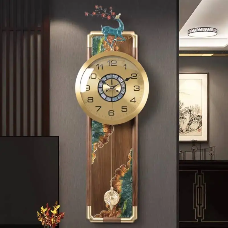 

Pendulum Gold Wall Clocks Big Premium European Living Room Wall Clocks Luxury Christmas Design Relogio De Parede Bedroom Stuff