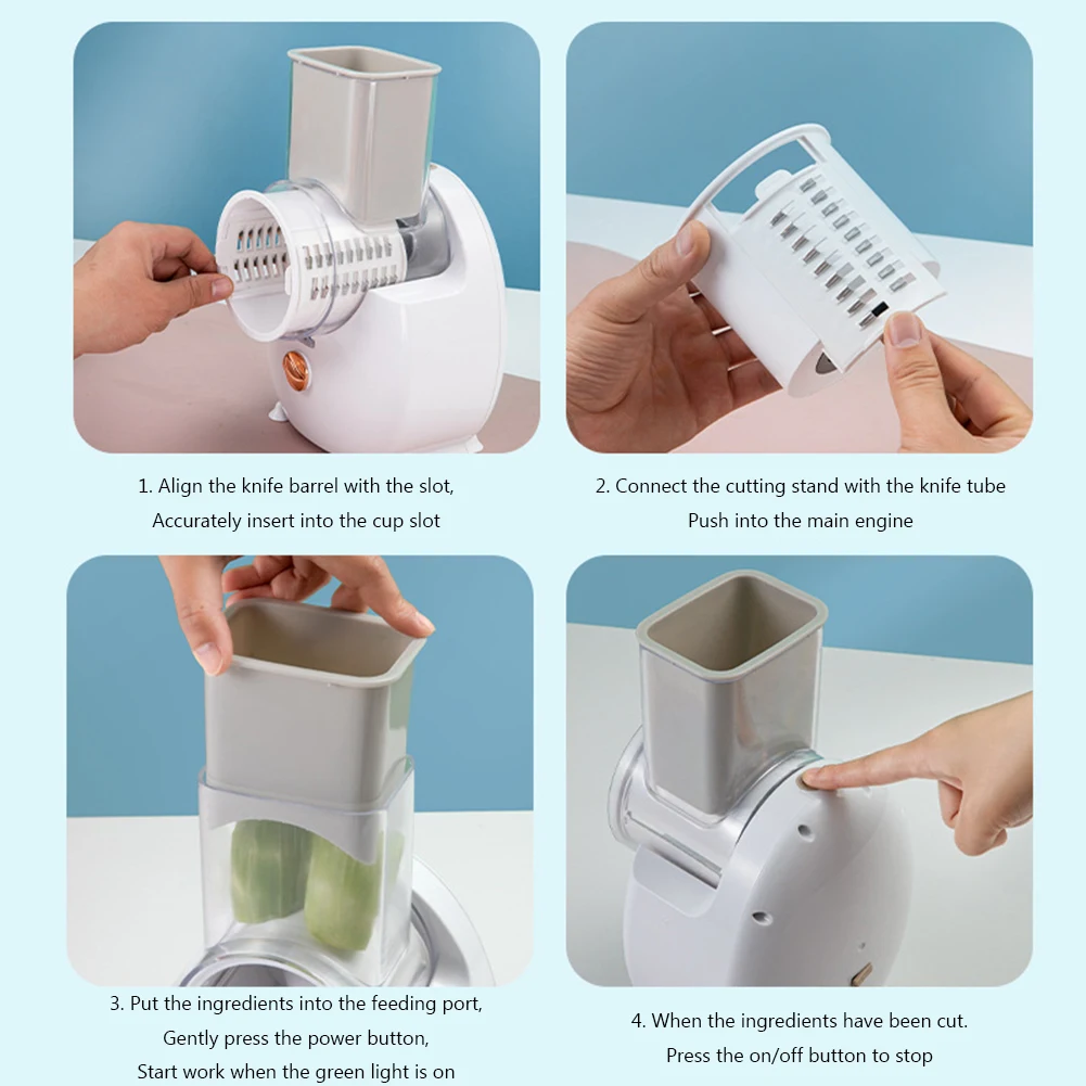 

3-в-1 электрическая фрукторезка, бытовые гаджеты, многофункциональный измельчитель овощей, морковь, сыр, перезаряжаемый инструмент для домашней кулинарии