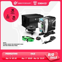 DEKO  New DKLL12tdP02 Series 12 Lines 3D Green Laser Level Horizontal&Vertical Cross Lines High-Precision, Auto Self-Leveling
