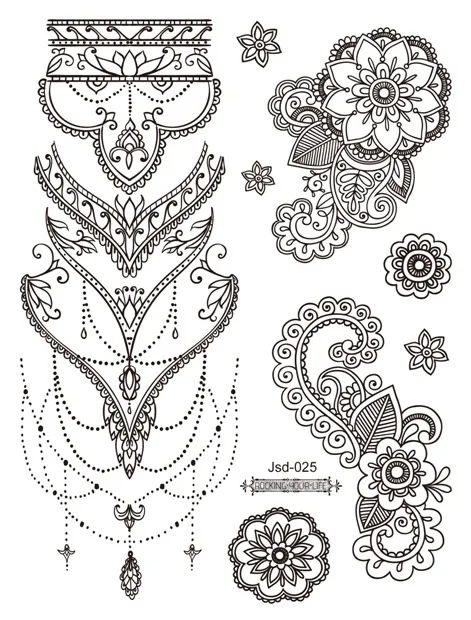 Size:158*120mm New Butterfly Tattoo Plain Flower Sexy Finger Collarbone Dark Waterproof Temporary Tattoo Sticker