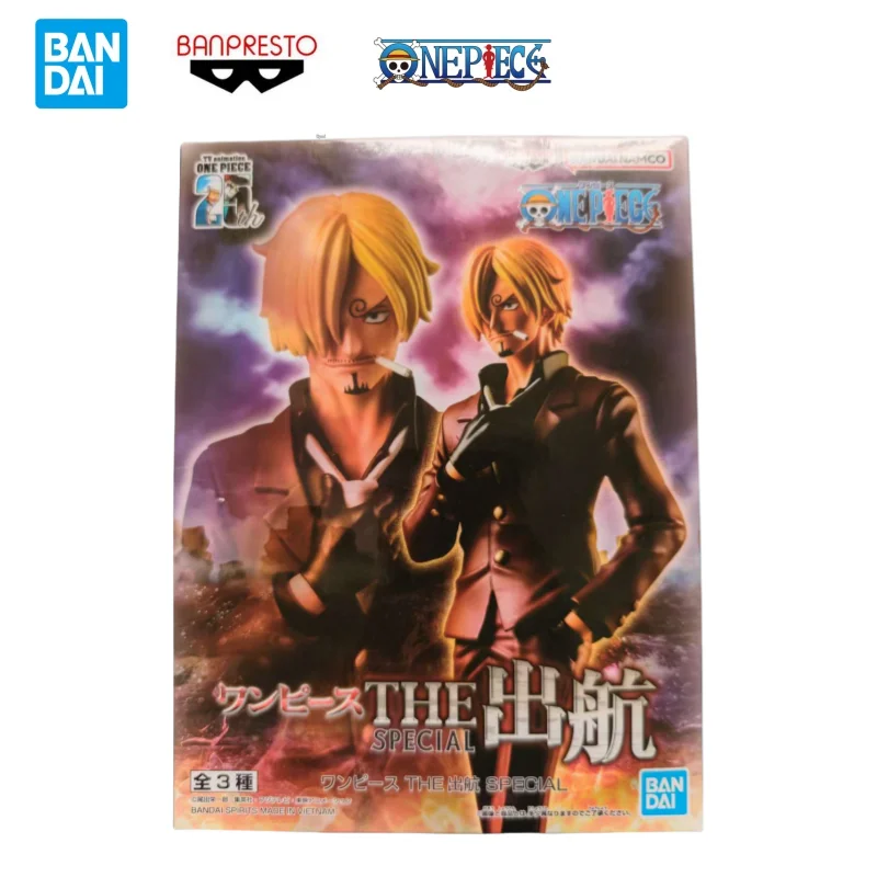 Nuevo Bandai Banpresto One Piece Voyage Series Sanji Roronoa Zoro Monkey D Luffy Anime modelo de figuras de acción coleccionar regalo
