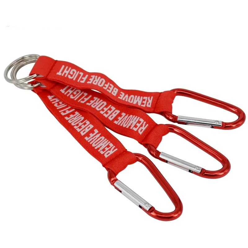 Remove Before Flight Key Chain Llaveros Hombre Red Keychain Woven Letter Keyring Jewelry Aviation Tags OEM Key Chains Safety Tag