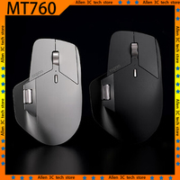 Original Rapoo Mt760 Wireless Mouse Buletooth 3-Mode Hall Magnetic Induction Roller Ergonomics Laptop Gamer PC Gaming Mouse Gift