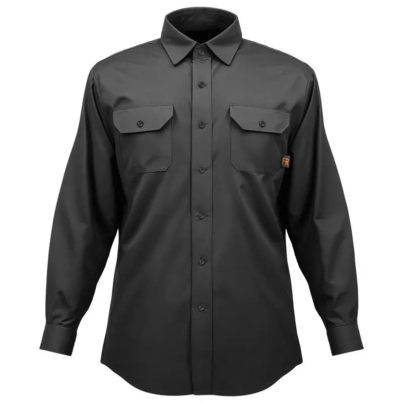 

Flame Resistant Welding Jacket, 7oz. FR Shirts for Men, Machine Washable Cotton Heat-Resistant Welding Shirt, Meets ATPV 9.2 Cal/cm² Arc Rating - XXL Size