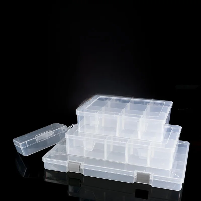 Plastic Parts Storage Box Covered Divided Material Small Organizer Case for Home Storage Clothing Accessories Parts