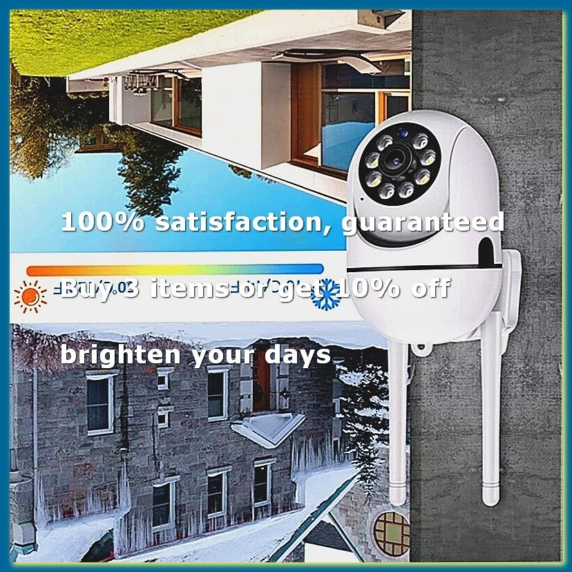 , 2.4GHz WiFi Cameras for Home Security, 1080P Dome Surveillance Cameras 360° View, 2-Way Audio