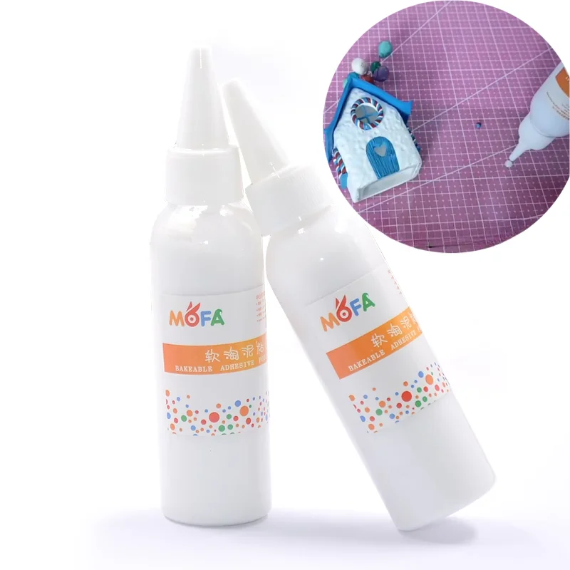 60ml/ Bottle Transparent White Liquid Polymer Clay DIY Pottery Handicrafts Clay Sculpture Making Domestic Polymer Clay Adhesive