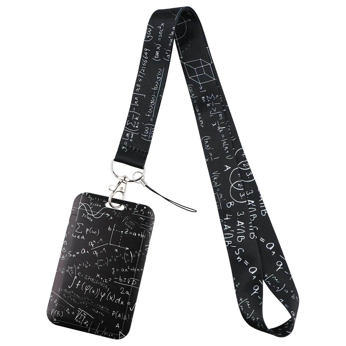 

Mathematical Formula Lanyard with Card Cover Holder Student Teacher Neck Strap Cell Phone Rope Keychain Phone Accessories