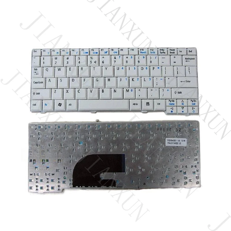 Teclado blanco S+ para Acer Aspire One A110 A150 D150 D250 ZA8 ZG8 ZG5 Series, versión estadounidense
