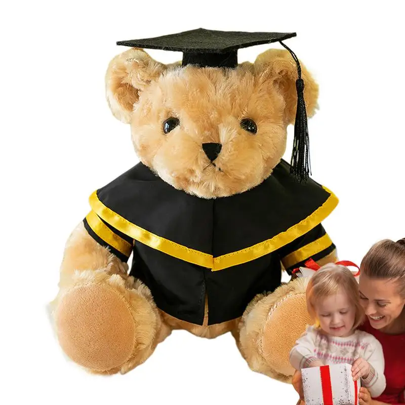 Graduation Bear Doll 10inch Bear Plush Soft Toy Cute Fluffy Animal Doll Stuffed Animal Plush Toy Fluffy Plush Stuffed Doll