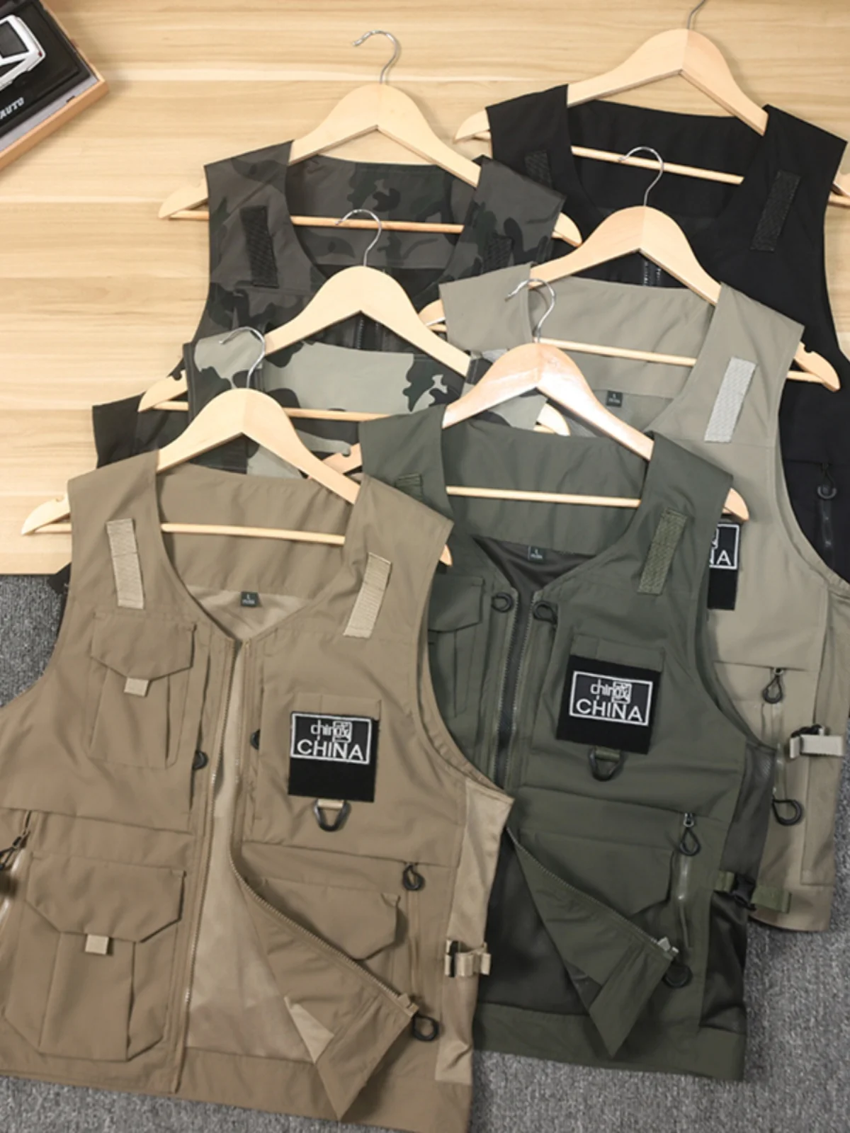 

Тактический многокарманный мужской уличный повседневный жилет для скалолазания, модная рабочая одежда, подставка, круглый топ