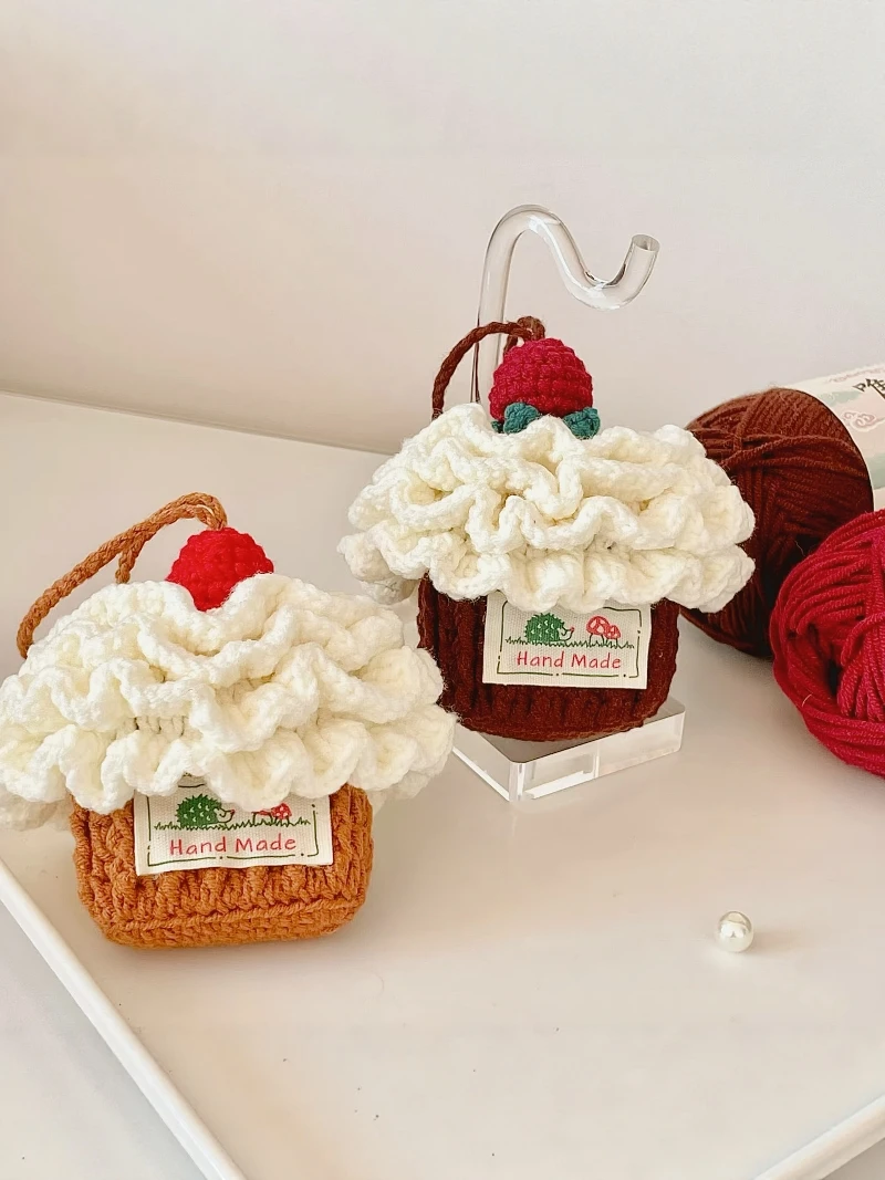 bolsa-para-fones-de-ouvido-em-croche-com-padrao-de-bolo-de-morango-material-para-croche-artesanal-diy-kit-de-trico-criativo