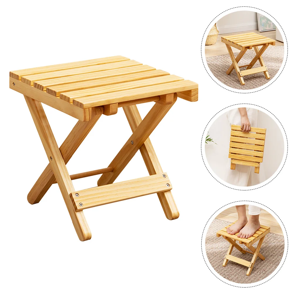 Wooden Folding Table Foldable Coffee Square Outdoor Round Small Plant Holder Portable Stand