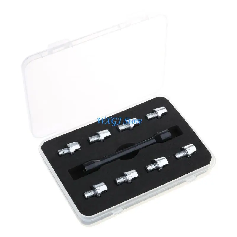 

37JE Spoke Spanner Wrench Fit for Motorcycle Dirt Bike Wheel Tool Repair Tool 10 in 1 Corrosion Resistant Maintenance