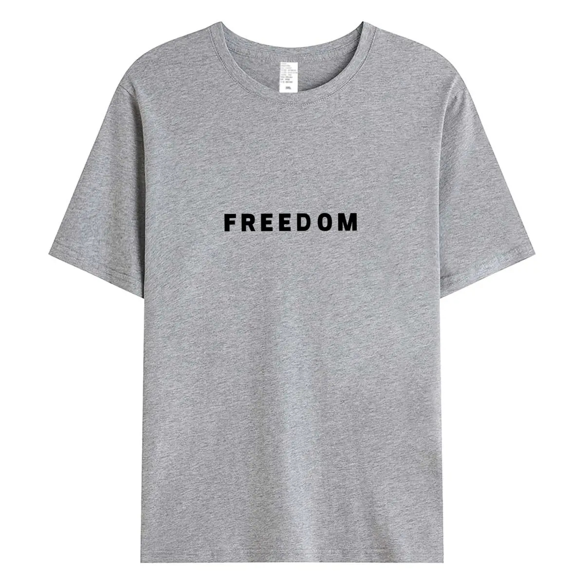 

Oversized Top Women Tee Shirt 2026 Summer Clothing New Freedom Graphic Woman Short Sleeve Tshirt 100% Cotton Female T-shirt