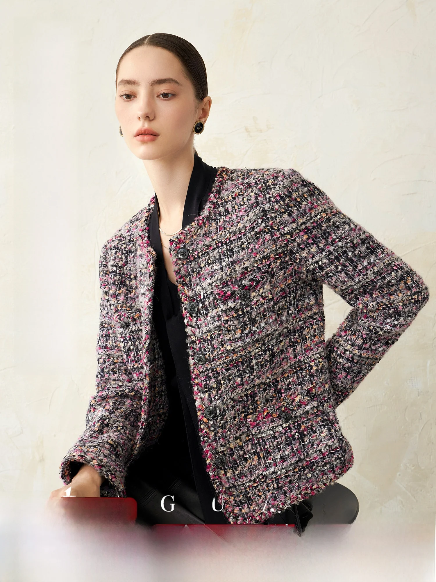 Jaqueta Clássica Curta Acolchoada Fena Estilo E Monica Pumpkin Valley 2025 Nova Chegada Estilo Urbano Mistura de P...