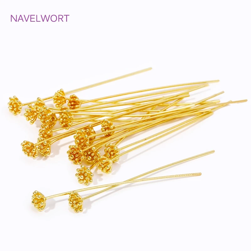 5/10 szt. Mosiężne 18K pozłacane szpilki w kształcie pręcików, do elementy do wyrobu biżuterii szpilki do biżuterii, DIY akcesoria jubilerskie