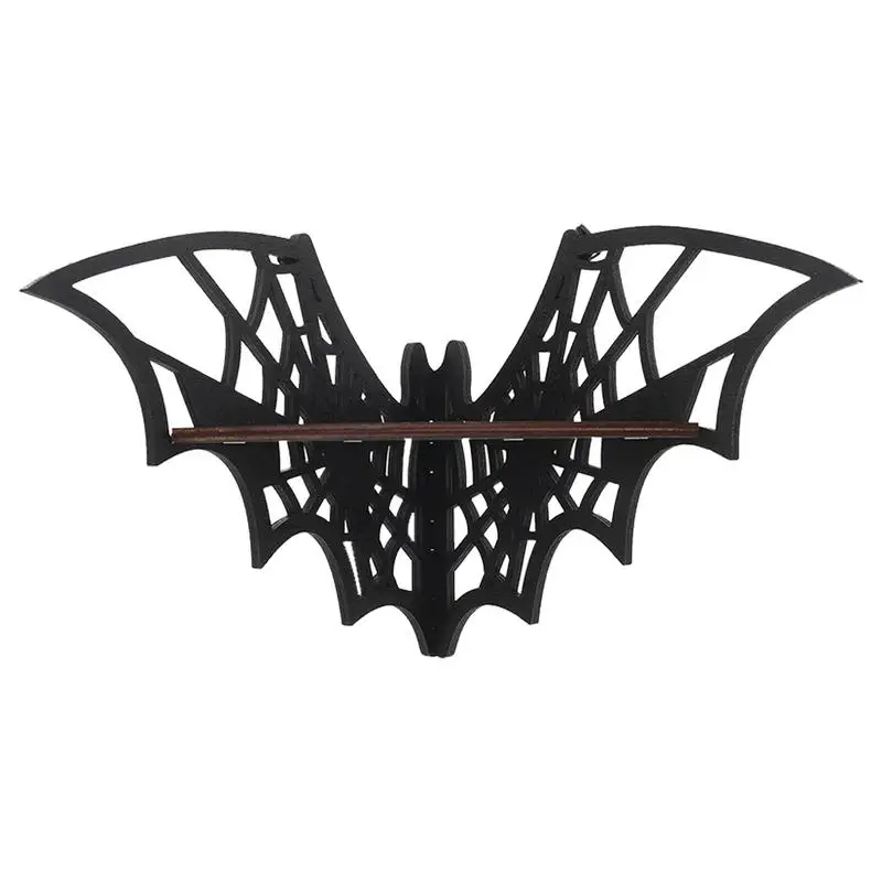 new Bat Corner Shelves Wooden Bat Wall Corner Shelves Gothic Wooden Floating Shelves Crystal Display Shelf Spooky Wall