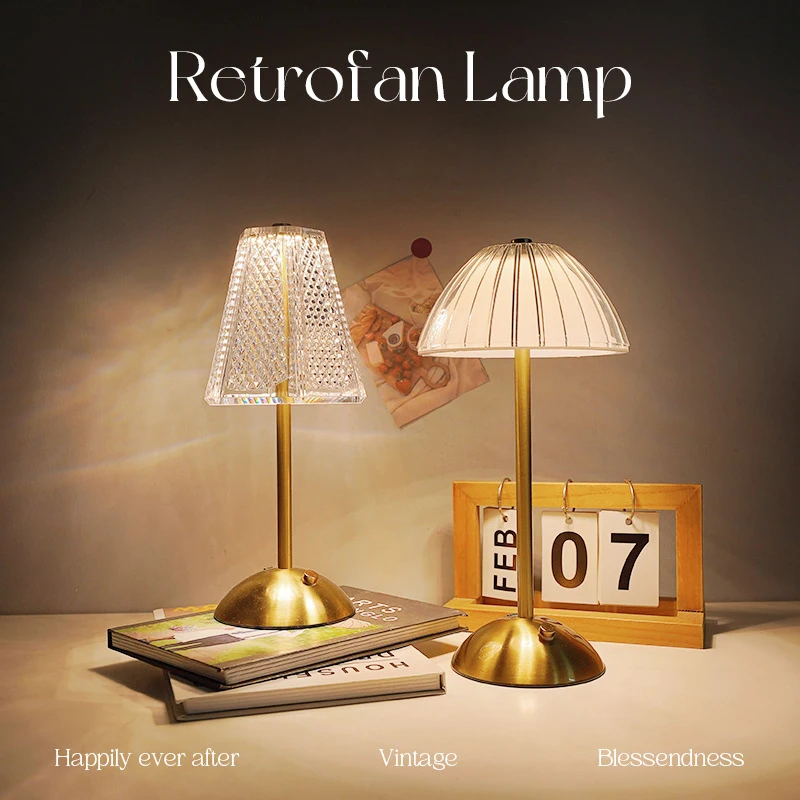 

LED Portable Cordless Gold Table Lamp Touch Rechargeable Desk Lamp 3 Color Dimmable For Bedroom Living Room Dining Night Light