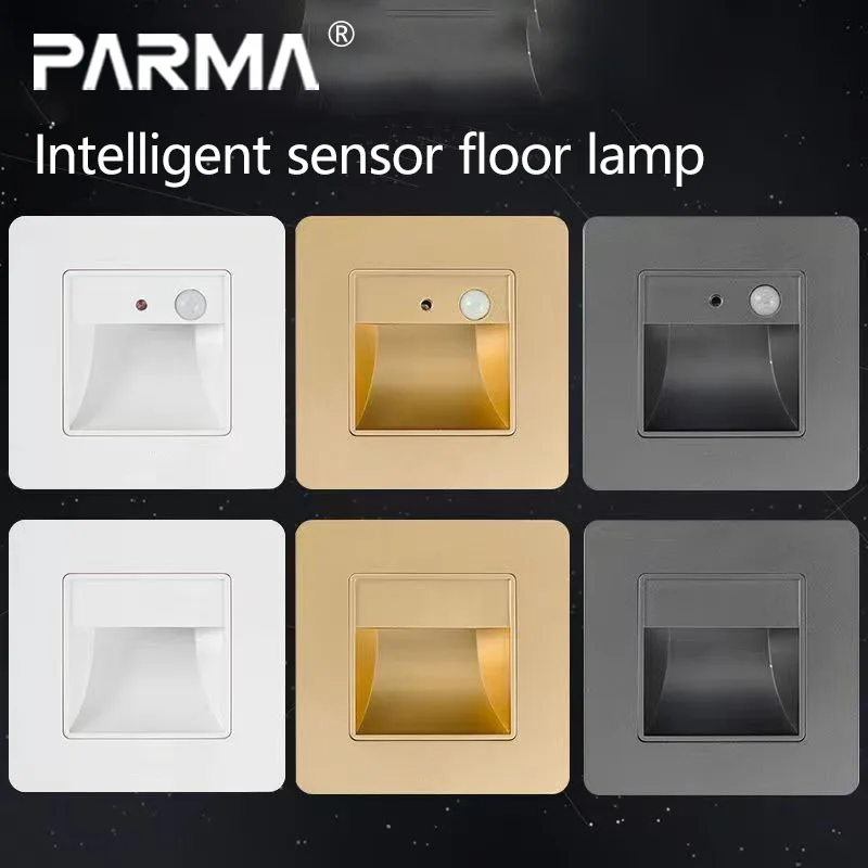 

Infrared human body sensor floor lights, night lights, wall floor lights, step lights, embedded LED floor lights