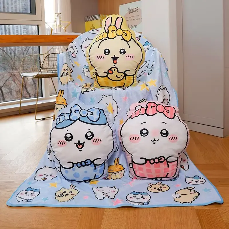 Chiikawa Usagi Cute Gift Pillow Blanket Cushion Air Conditioning Blanket Nap Office