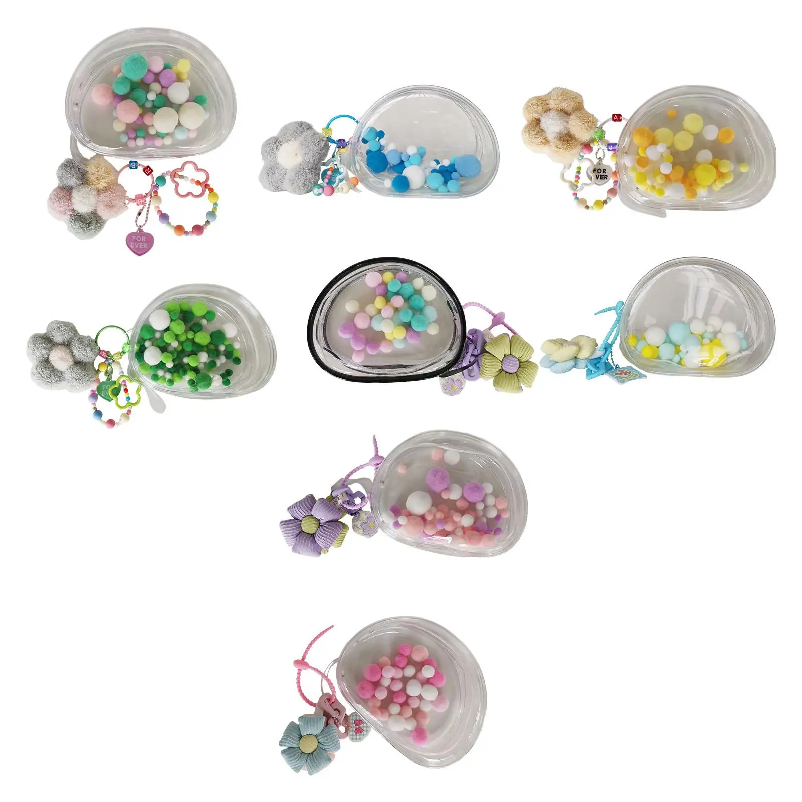 Clear Figure Display Bag Tiny Doll Pouch Dustproof Portable Waterproof Small Doll Bag PVC Doll Display Case for Doll Collectors